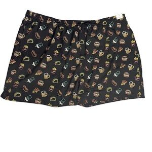 Roundtree & Yorke Caribbean Fast Food Print Swim Trunks